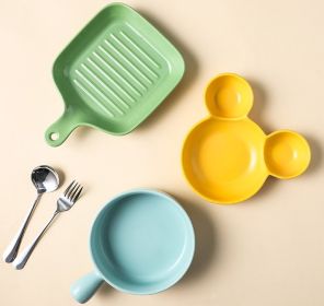 Cute Children's Dividing Tableware Supporting Household Baking Tray And Baking Bowl (Option: 5PC Set6)