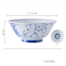 Japanese Style Cat Ceramic Japanese Bowl (Option: F4)