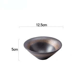 Small Plate Household Ceramic Japanese Tableware (Option: Gilt glaze)