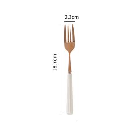 Scandinavian Ins Style Ceramic Tableware (Option: Beige dinner fork)