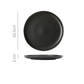 Nordic Ceramic Creative Household Western Dinner Plate (Option: Matte Black-7.5inch)