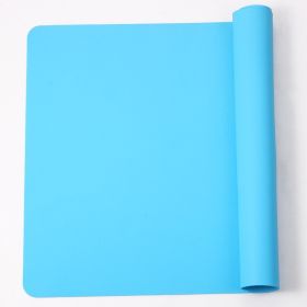 Rectangular 4030 Silicone Placemat Non-slip Heatproof Foldable (Option: Sky Blue-400300 075mm)