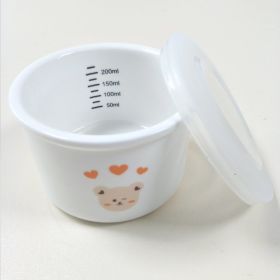 Baby Bear Print Multifunctional Food Complementary Bowl (Option: Khaki bear)