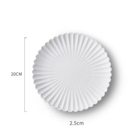 Creative Japanese Chrysanthemum Plate Frosted Ceramic Household Dishes (Option: 8inch chrysanthemum plate)