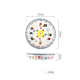 Non-stick Deep Dish Pizza Pan Ceramic Round Plate (Option: Mr. Red pie plate)