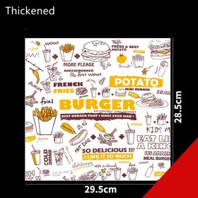 Disposable Burger And French Fries Takeaway Box (Option: Burger Paper Thickening 700PCS)