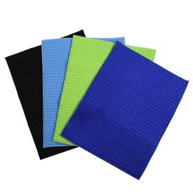 Microfiber Sponge Composite Small Grid Coaster Kitchen Supplies (Option: Random color)