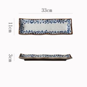 Creative Cooking Wave Rectangular Grilled Fish Plate (Option: A8933 style)