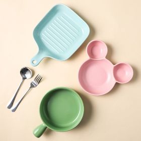 Cute Children's Dividing Tableware Supporting Household Baking Tray And Baking Bowl (Option: 5PC Set7)
