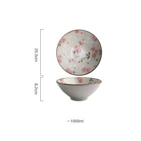 Domestic Soup Salad Ceramic Bowl And Plate (Option: 2style-8inches)