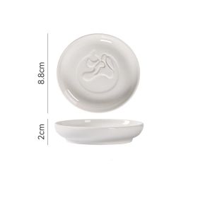 Japanese Round Creative Ceramic Soy Sauce Dish (Option: Cat flavor dish D)