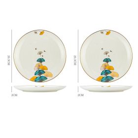 Dinner Plates Ceramic Steak Plate Web Porcelain (Option: 8in moonlight-2PCS)