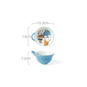 Japanese-style Household Ceramic Dishes And Cutlery Set (Option: B)