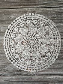 Simple Modern Nordic Style Lace Tableware Mat Coffee Cup Mat (Option: White-Diameter 25cm)