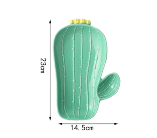 Cactus Bowls And Plates Japanese Style Cartoon Ceramic Tableware (Option: Cactus plate)