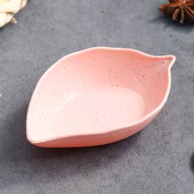 Japanese Love Plate Leaf Plum Small Seasoning Dish (Option: Leaf saucer pink)