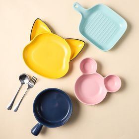 Cute Children's Dividing Tableware Supporting Household Baking Tray And Baking Bowl (Option: 6PC Set7)