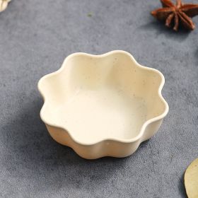 Japanese Love Plate Leaf Plum Small Seasoning Dish (Option: Plum blossom disc beige)