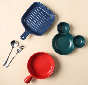 Cute Children's Dividing Tableware Supporting Household Baking Tray And Baking Bowl (Option: 5PC Set5)