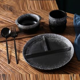 Ordered Diet Simple Style Solid Color Separating Tableware (Option: 5piece set H)