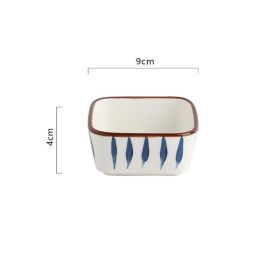 Ceramic Snack Plate Dipping Sauce Dish (Option: Blue grass square)