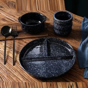 Ordered Diet Simple Style Solid Color Separating Tableware (Option: 5piece set J)