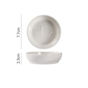Japanese Round Creative Ceramic Soy Sauce Dish (Option: Abstract plum flavor dish)
