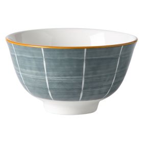 Nordic Style Underglaze Ceramic Small Rice Bowl 4.5 Inches (Color: Dark Grey)