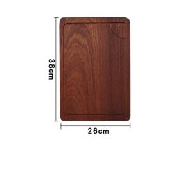 Wooden Steak Wooden Plate Pizza Board Western Food (Option: With sauce trough-38x26x2)