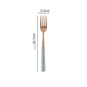 Scandinavian Ins Style Ceramic Tableware (Option: Dark green dinner fork)