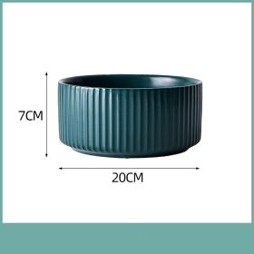 Creative Personality Household Ceramic Bowl Tableware (Option: Green-8inch)