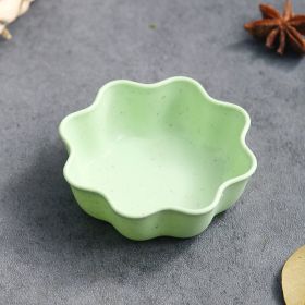 Japanese Love Plate Leaf Plum Small Seasoning Dish (Option: Plum blossom disc green)