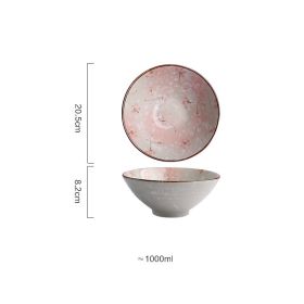 Domestic Soup Salad Ceramic Bowl And Plate (Option: 1style-8inches)
