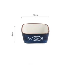 Ceramic Snack Plate Dipping Sauce Dish (Option: Small fish square)