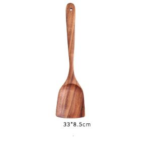 Japanese Style Wooden Nonstick Soup Spoon Spatula (Option: Spatula)