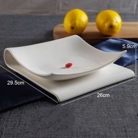 Square Household Folding Ceramic Plate European Style (Option: Square-10inch)