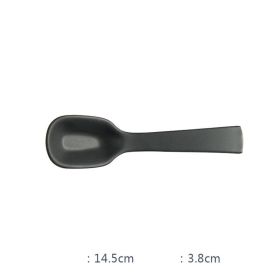 Nordic Ceramic Rice Bowl Steak Plate Deep  Household Tableware Dish Set (Option: Small spoon)