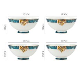 Dinner Plates Ceramic Steak Plate Web Porcelain (Option: 6in bowl-4PCS)