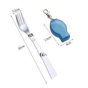 Outdoor Portable Stainless Steel Folding Spoon (Option: F)
