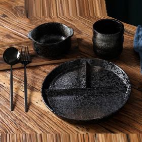 Ordered Diet Simple Style Solid Color Separating Tableware (Option: 5piece set L)