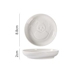Japanese Round Creative Ceramic Soy Sauce Dish (Option: Panda Flavor Plate A)