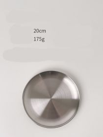 Stainless Steel Tray Frosted Dinner Plate (Option: Frosted-20cm)