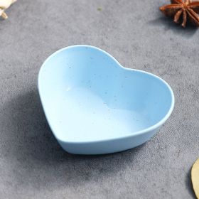 Japanese Love Plate Leaf Plum Small Seasoning Dish (Option: Love plate blue)