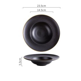 Creative Online Celebrity Round Straw Hat Tray (Option: Soup plate painted gold-9inches)