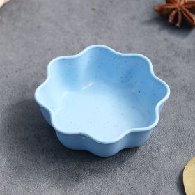 Japanese Love Plate Leaf Plum Small Seasoning Dish (Option: Plum blossom disc blue)