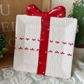 Bowknot Candy Square Cake Plate (Option: Large size)