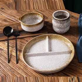 Ordered Diet Simple Style Solid Color Separating Tableware (Option: 5piece set D)