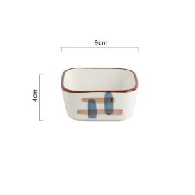 Ceramic Snack Plate Dipping Sauce Dish (Option: Tictactoe square)