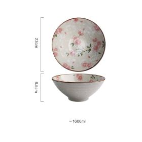 Domestic Soup Salad Ceramic Bowl And Plate (Option: 2style-9inches)