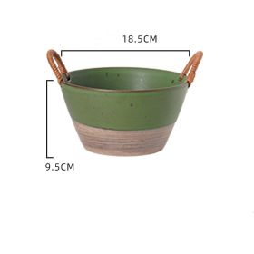 Handmade Ceramic Vegetable Fruit Plate (Option: Green-7inches)